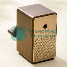 Точилка для карандашей механическая Deli 71160Brown, 1 отверстие, пластик, коричневый