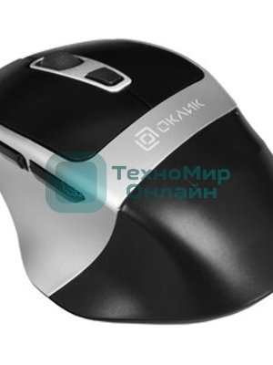 Мышь беспроводная Oklick 516MW черный/серебристый, 1600 dpi, радиоканал, Bluetooth, USB, кнопки - 6