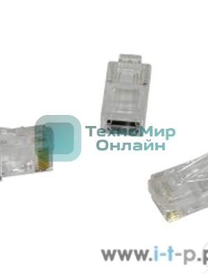 Коннектор RJ-45 Кат.5 (V) (8P8C) Exegate под одножильный кабель (1шт) Exegate EX158091RUS