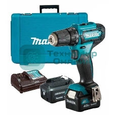 Дрель акк MAKITA DF333DWME  12В,  2х4АчLi-ion, БЗП-10мм, 1700об\мин, 1.1кг, кейс