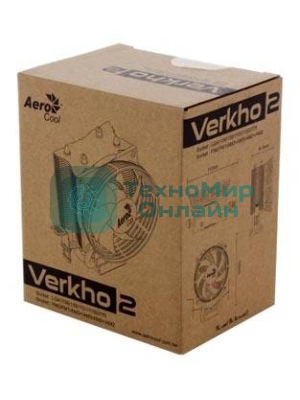 Кулер для процессора AeroCool/Formula Verkho 2 Dual серебристый, 90 мм, алюминий/медь, 2000 об/мин, 25 дБ, 4 pin, 120 Вт, 135 мм
