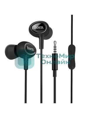 Проводные наушники Hoco M3 черный, внутриканальные, Jack 3.5 мм