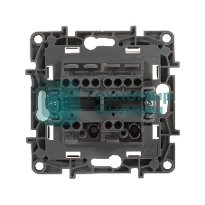 Переключатель 2-клавишный, 10AX, алюминий ETIKA 