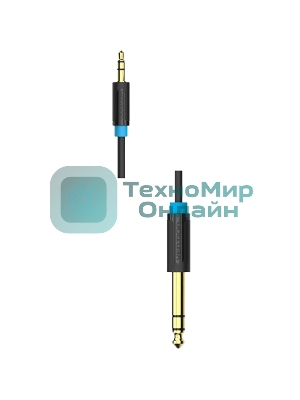 Кабель Vention аудио Jack 6,5 мм M/3,5 M - 5 м