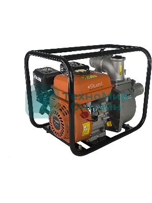 Бензиновая мотопомпа 7лс, 4-х тактн,1000л/мин,ЧИСТАЯ, напор 34м,бак 3,3л, d=80мм,Sturm! BP87101