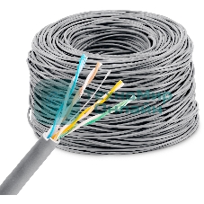 Кабель сетевой Buro BU-COP-057 UTP 4 пары cat6 solid 0.57мм Cu 305м серый