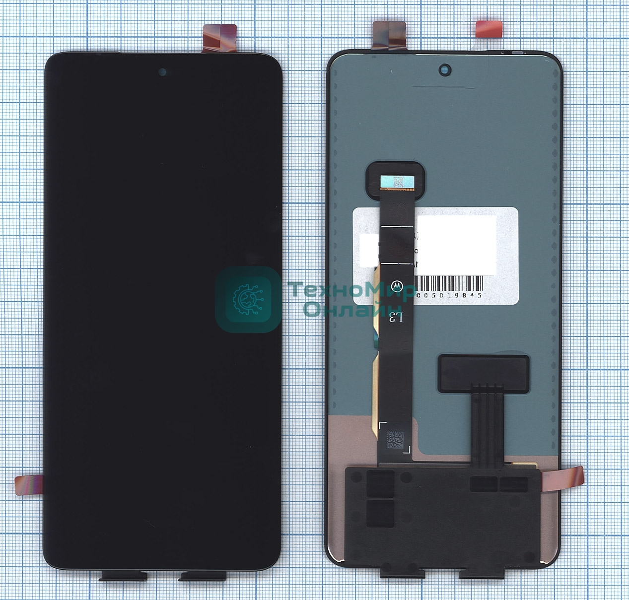 Дисплей для Motorola Edge 40 в сборе с тачскрином черный