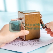 Точилка для карандашей механическая Deli 71160Brown, 1 отверстие, пластик, коричневый