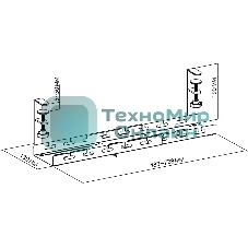 Кабель-канал Cactus CS-CM-700-1BK для столов 72.8x13x19см черный