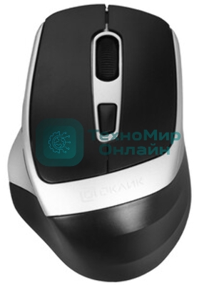 Мышь беспроводная Oklick 516MW черный/серебристый, 1600 dpi, радиоканал, Bluetooth, USB, кнопки - 6