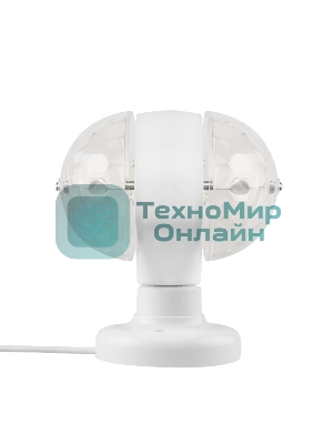 Диско-лампа светодиодная двойная Е27, подставка с цоколем Е27 в комплекте, 230 В