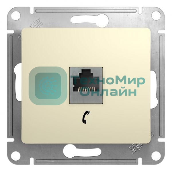 Механизм розетки телеф. 1-м СП Glossa RJ11 беж. SchE GSL000281T