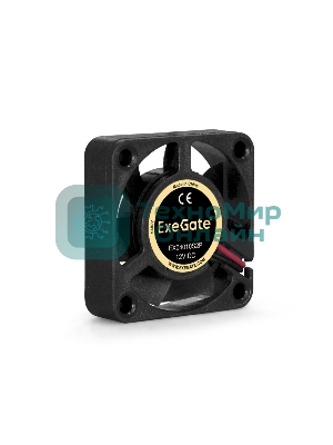 Вентилятор для корпуса ExeGate EX04010S2P черный, 40 мм, 5000 об/мин, 24 дБ, 2 pin