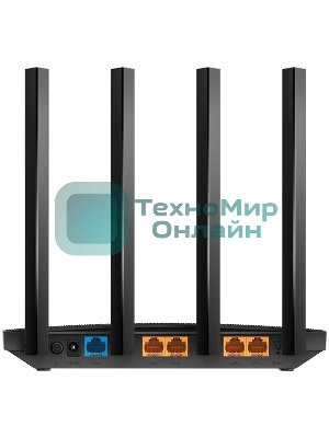 Роутер беспроводной TP-Link Archer C6U AC1200 10/100/1000BASE-TX/4G ready черный