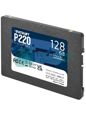Накопитель SSD Patriot P220, 128Gb, SATA III, 2.5