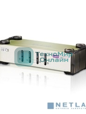 Переключатель ATEN CS84U(-AT) 4-портовый KVM-переключатель 1 user(HDB15(SVGA Female)+KBD(PS/2)+MOUSE(PS/2), KVM-порты: SPHD18(Female). В комплекте: кабели KVM (2L-5201P)-4шт. Не требует внешнего питания