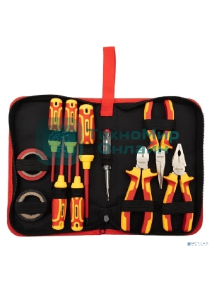 Набор диэлектрического инструмента Rexant RI-02, 11 предметов, до 1000 В, тканевый пенал