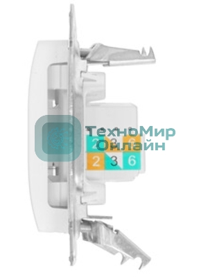 Механизм розетки комп. 2-м Glossa RJ45+RJ45 кат. 5е белый SchE GSL000185KK
