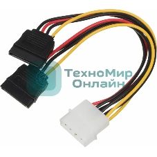 Кабель питания Ningbo Molex/2xSATA 0.18м