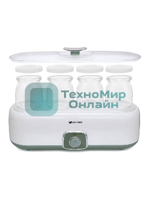 Йогуртница Kitfort KT-2006 20Вт 4б. 180 мл белый/зеленый