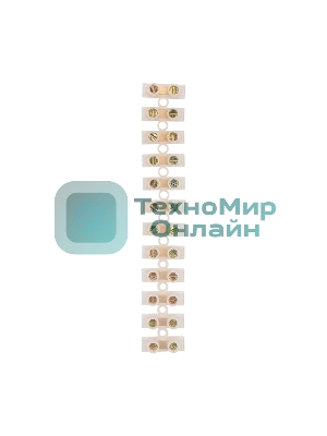 Клеммная колодка винтовая Rexant KВ-16 (6-16 мм²), ток 30 A, полиэтилен белый, индивидуальная упаковка, 1 шт. (ЗВИ)