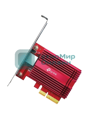 Сетевой адаптер 10 Gigabit PCI-E network adapter, 1 PCI Express 3.0 X4 interface, 1 100/1000/10000Mbps Ethernet port, come with Low-Profile and Full-Height Brackets