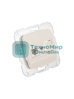 Розетка компьютерная Kranz DEA RJ45 с/у мех. бежевый