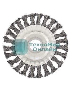 Щетка для УШМ Сибртех 125 мм, посадка 22,2 мм, плоская