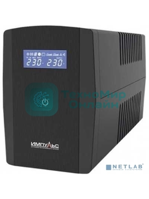 Источник бесперебойного питания Импульс ЮНИОР СМАРТ 800, 800/480 ВА/Вт, LED, USB, SCHUKOx2