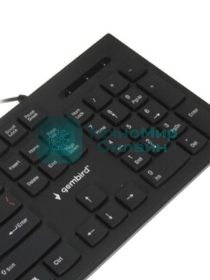 Комплект клавиатура+мышь Gembird KBS-9050L проводной, USB, 1000 DPI, чёрный