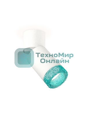 Комплект накладного поворотного светильника Ambrella light XM6312063 SWH/WH/BL белый песок/белый/голубой MR16 GU5.3 (A2220, C6312, N6153)