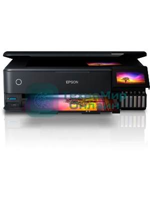МФУ струйное Epson L8180 (C11CJ21403/C11CJ21402) A3 Duplex Net WiFi USB RJ-45 черный