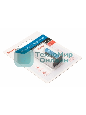 Батарея Buro Alkaline 6LR61 9V (1шт) блистер