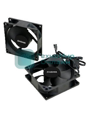 Вентилятор для корпуса Digma DFAN-80 черный, 80 мм, 1800 об/мин, 23 дБ, 4 pin