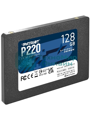 Накопитель SSD Patriot P220, 128Gb, SATA III, 2.5