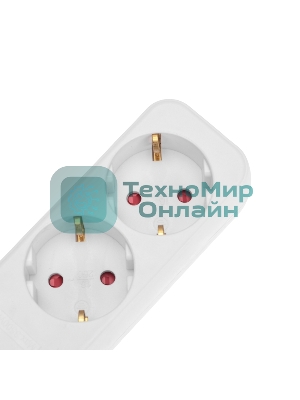 Удлинитель STANDARD 3 гнезда, 1,5м, 3х1,0мм², с/з, с выключателем, белый REXANT