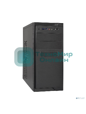 Компьютерный корпус Minitower ExeGate MA-372UX Black, mATX UN350, 120мм 2*USB+2*USB3.0, Audio