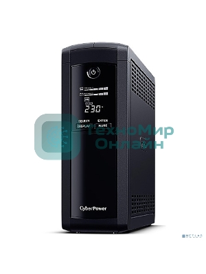 Источник бесперебойного питания UPS CyberPower VP1200ELCD Line-Interactive 1200VA/720W USB/RS-232/RJ11/45 (4 + 1 EURO)