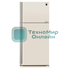 Холодильник Sharp SJ-XE55PMBE бежевый двухкамерный 388/148л морозилка сверху, No Frost