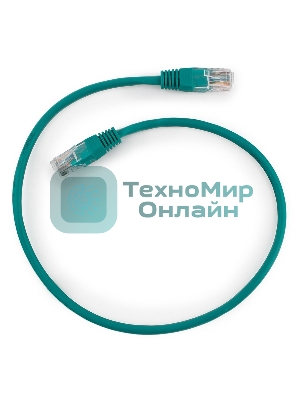 Патч-корд UTP Cablexpert cat.5e, 0.5м, литой, многожильный, зеленый