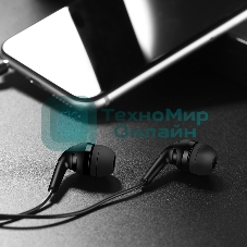 Проводные наушники Hoco M40 черный, внутриканальные, Jack 3.5 мм