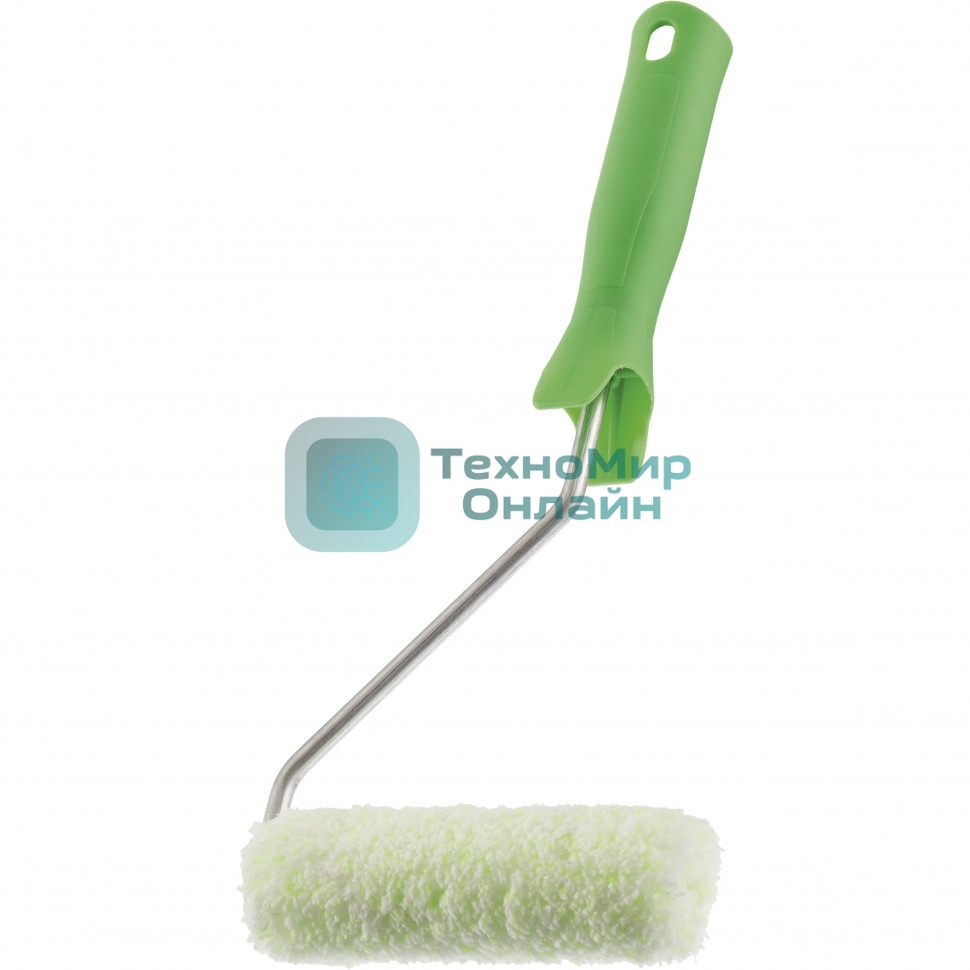 Мини-валик в сборе Сибртех Работы с древесиной,110 мм,ворс 12мм,D 16 мм,D ручки 6мм,микроволокно