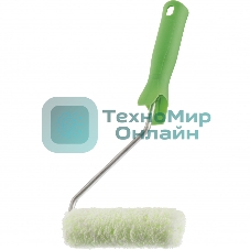 Мини-валик в сборе Сибртех Работы с древесиной,110 мм,ворс 12мм,D 16 мм,D ручки 6мм,микроволокно