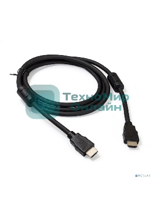 Кабель HDMI Exegate EX287723RUS EX-CC-HDMI2-1.8F (19M/19M, v2.0, 1,8м, 4K UHD, Ethernet, ферритовые кольца, позолоченные контакты)