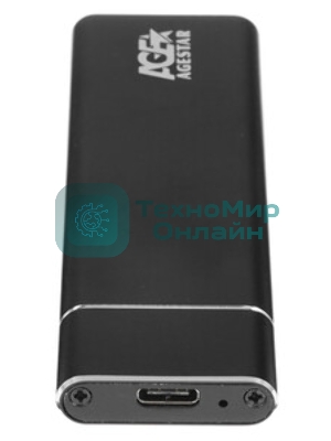 Внешний корпус AgeStar M.2 USB 3.0 NGFF (B-key) AgeStar 3UBNF5C алюминий, черный/серебристый