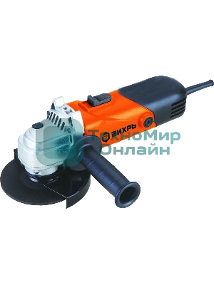 Угловая шлифовальная машина ВИХРЬ УШМ-125/1100 72/12/2 Шлифмашина угловая1100 Вт, 11000 об/мин, 125 мм, 2.3 кг