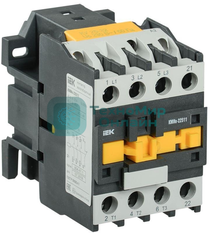 Контактор КМИе-22510 25А 400В/АС3 1НО IEK KKME21-025-400-10