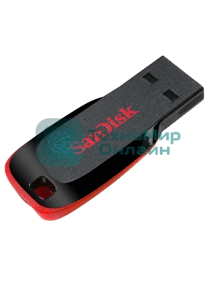 Флешка USB Sandisk CZ50 Cruzer Blade (SDCZ50-064G-B35), 64Gb, USB 2.0, R/W 15/4, черный/красный