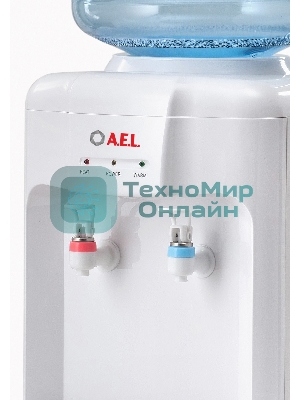 Кулер для воды AEL TD-AEL-106, верхняя загрузка, нагрев 90 °С, охлаждение 15 °С, белый