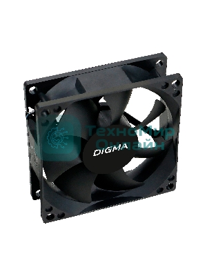Вентилятор для корпуса Digma DFAN-80 черный, 80 мм, 1800 об/мин, 23 дБ, 4 pin
